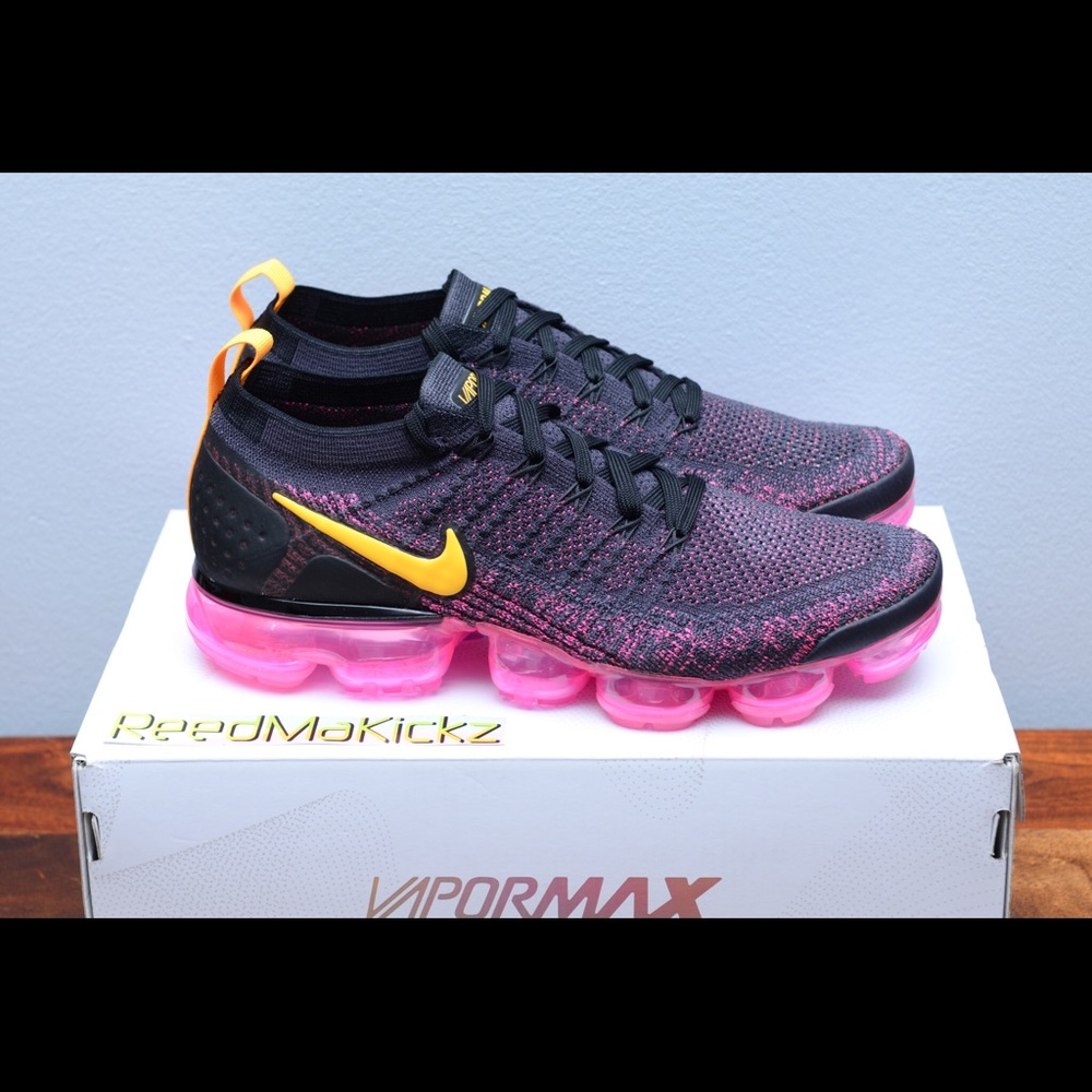 nike vapormax flyknit 2 pink blast mens - Picture 3 of 4